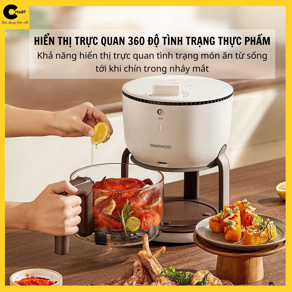 Nồi chiên không dầu deawoo k5 dung tích 2l