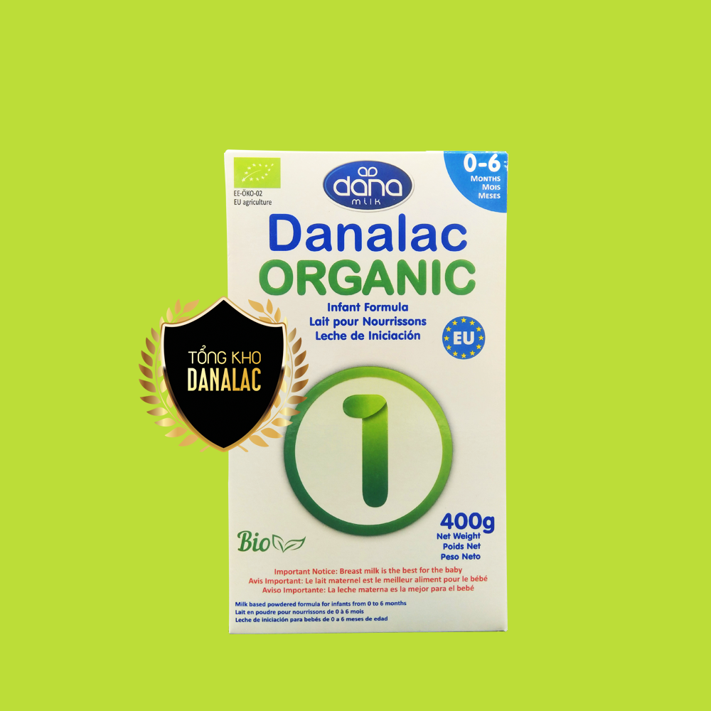 Sữa DANALAC ORGANIC FORMULAR dành cho trẻ sơ sinh 400g DOF01400