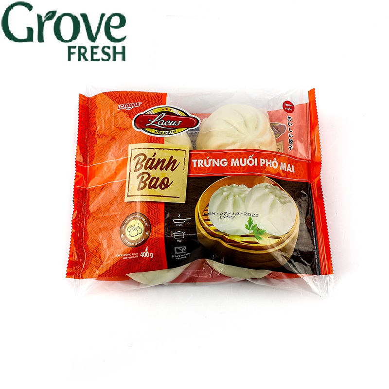 Bánh bao nhân trứng muối phô mai la cusina 400g 4 cái