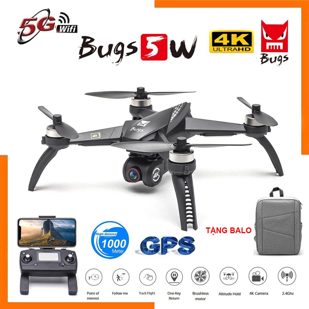 Phiên bản mới flycam mjx bugs 5w wifi fpv 5g - động cơ không chổi than 2 gps camera 4k cao cấp