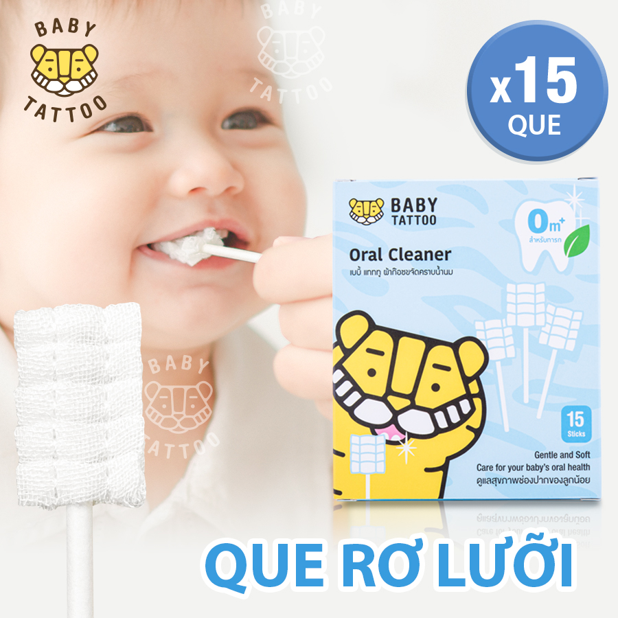 Que rơ làm sạch lưỡi, nướu khoang miệng cho bé BABY TATTOO