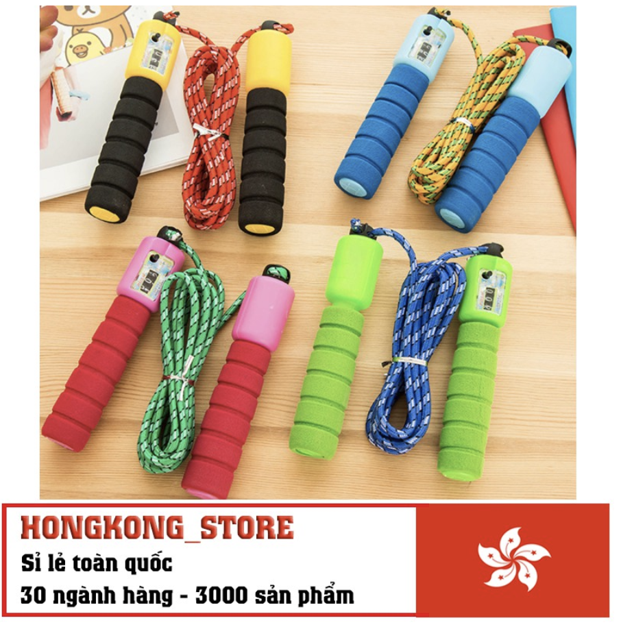 [CÓ BỘ ĐẾM] Bộ nhảy dây thể dục loại bền - Bộ nhảy dây thể dục nhiều màu sắc có đếm số lần nhảy