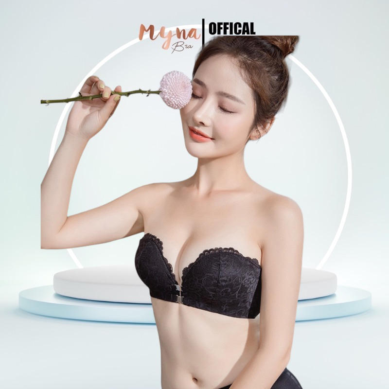 Áo chống tụt đệm dày cài trước nâng đẩy ngực Myna Bra: AL4500