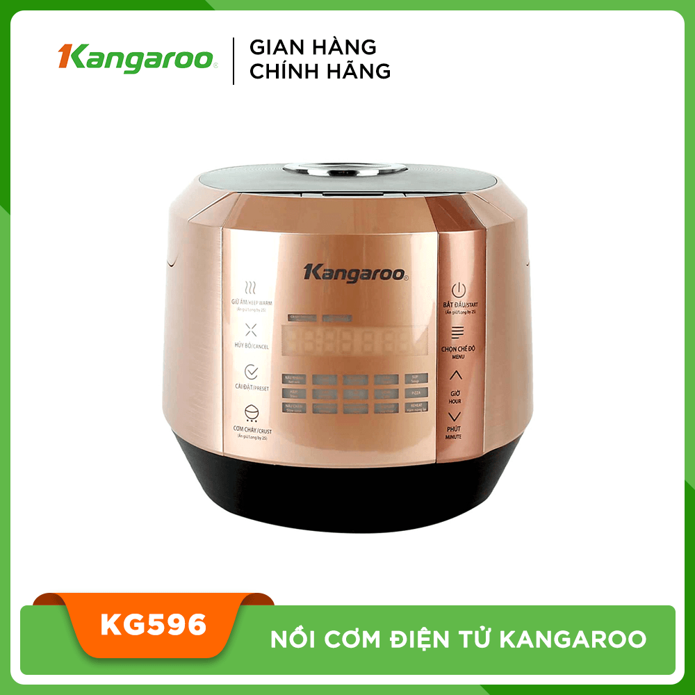 Nồi cơm điện tử kangaroo loại 1.5l màu gold kg596