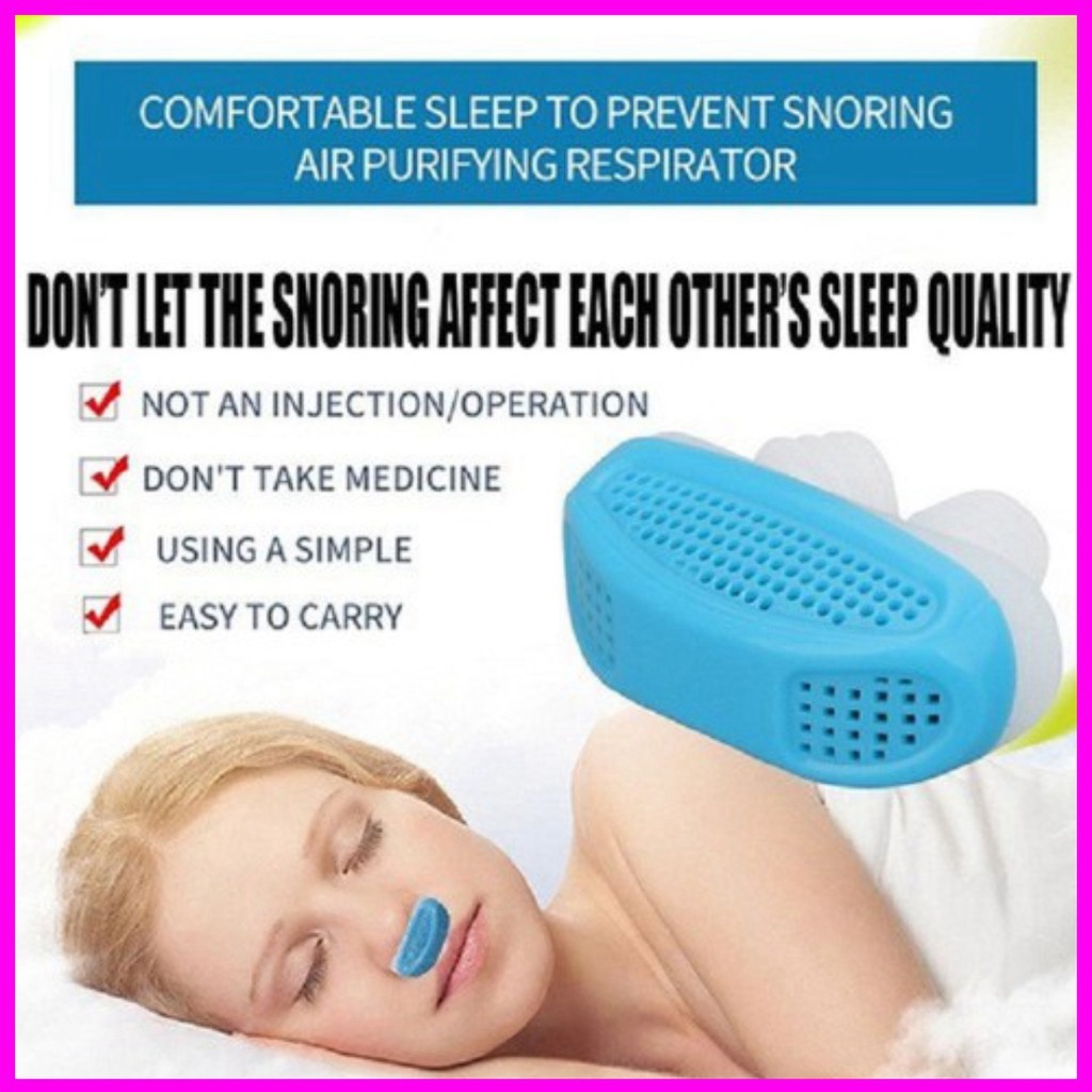 ◑❅  Dụng Cụ Chống Ngáy Ngủ 2 in1 -  Thiết Bị Chống Ngủ Ngáy Lọc Không Khí Nam Nữ