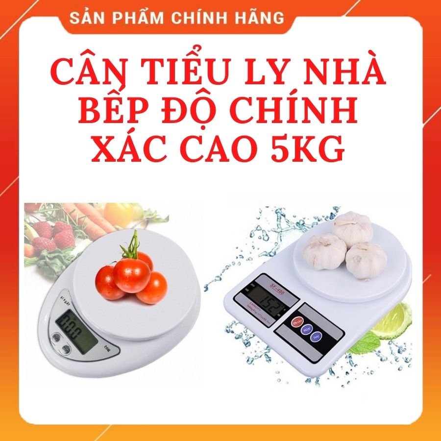Cân điện tử thực phẩm dùng trong nhà bếp Electronic Kitchen Scale 5kg , cân nhà bếp cao cấp, cân thực phẩm - Cân tiểu ly thực phẩm điện tử 5kg cho nhà bếp / Cân điện tử để bàn mini 5 kg/cân nhà bếp giá rẻ - thegioisilevip