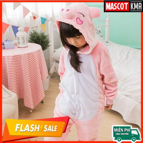 [Giảm 30k - Freeship] BỘ ĐỒ THÚ HEO HỒNG CAO CẤP TRẺ EM