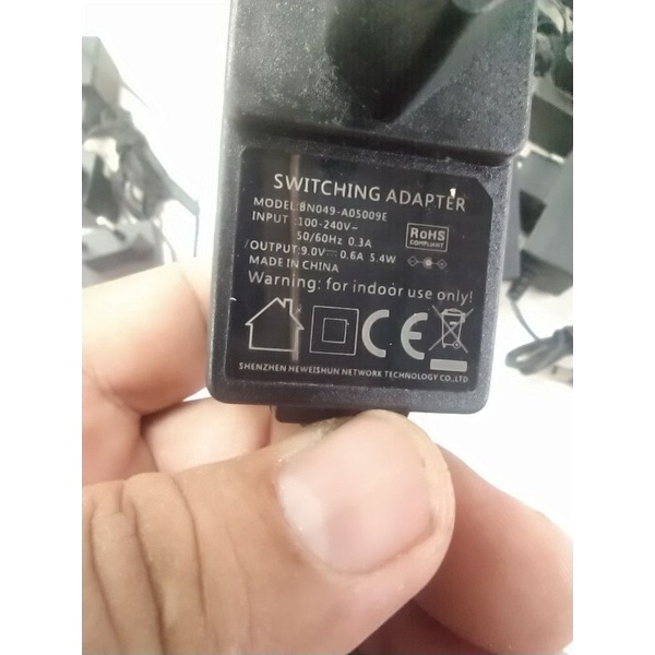Nguồn wifi tenda 9v-0.6a nguồn chân to 5.5x2.5mm 9v-1a