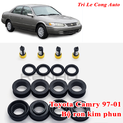 Bộ ron kim phun Camry 97-01 gioăng cao su lọc lượt béc động cơ 2.2 máy 3.0 v6 Toyota 98 99 2000 đầu vòi nhiên liệu đệm