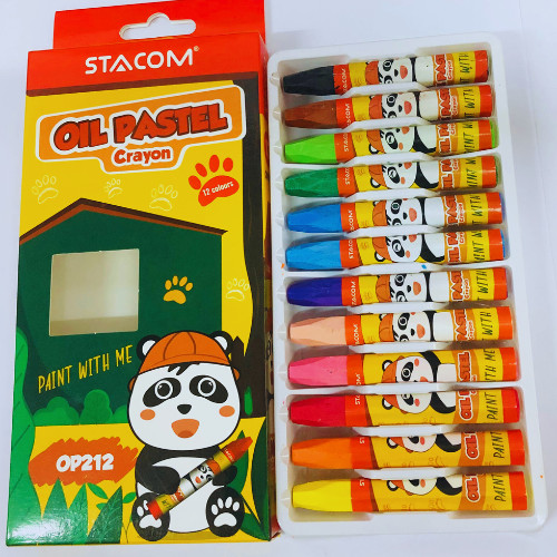 Sáp màu dầu oil pastel học sinh stacom - sử dụng dễ dàng, màu sắc tươi sáng - op212