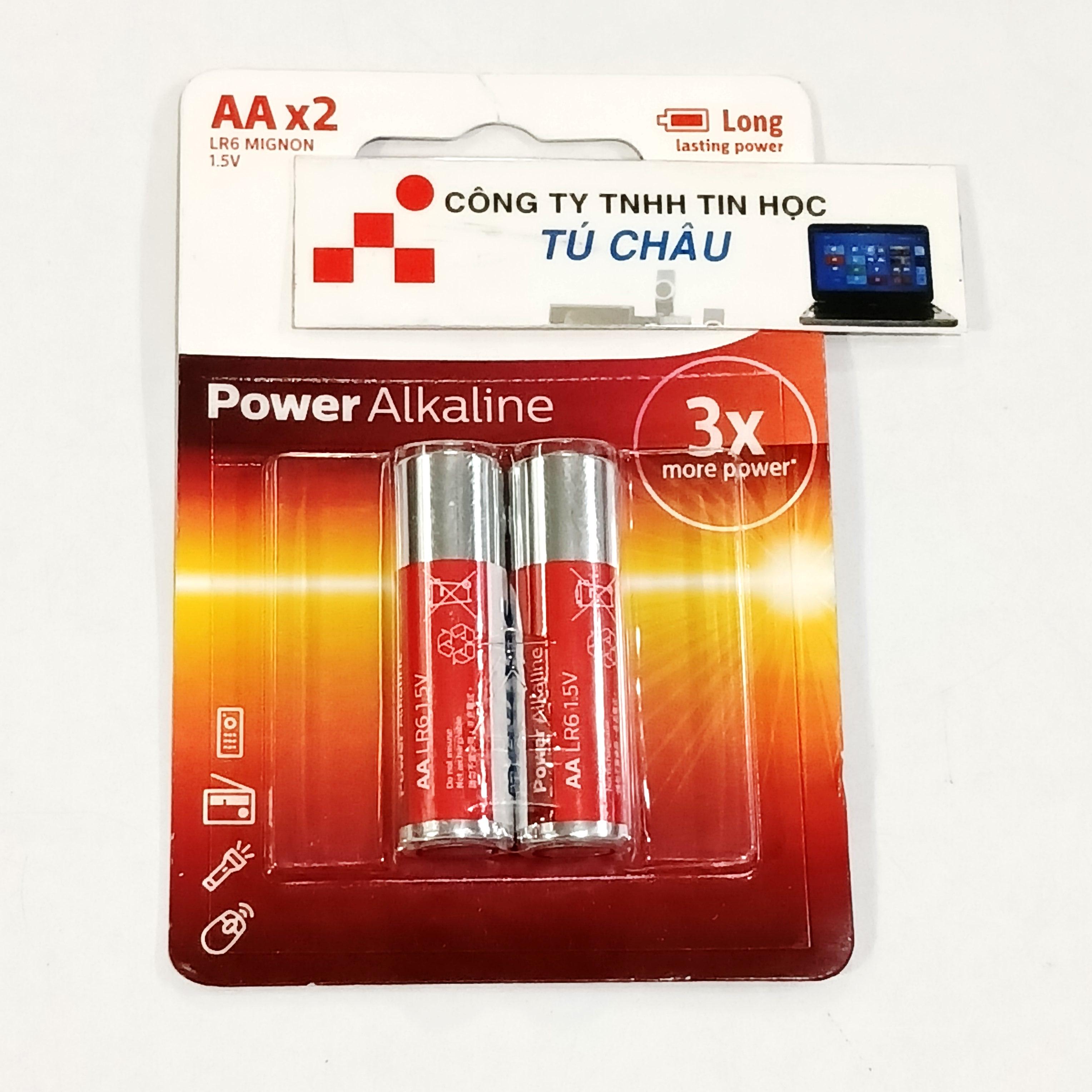 Pin alkaline aa lr6 mignon 1.5v / vĩ 2 viên