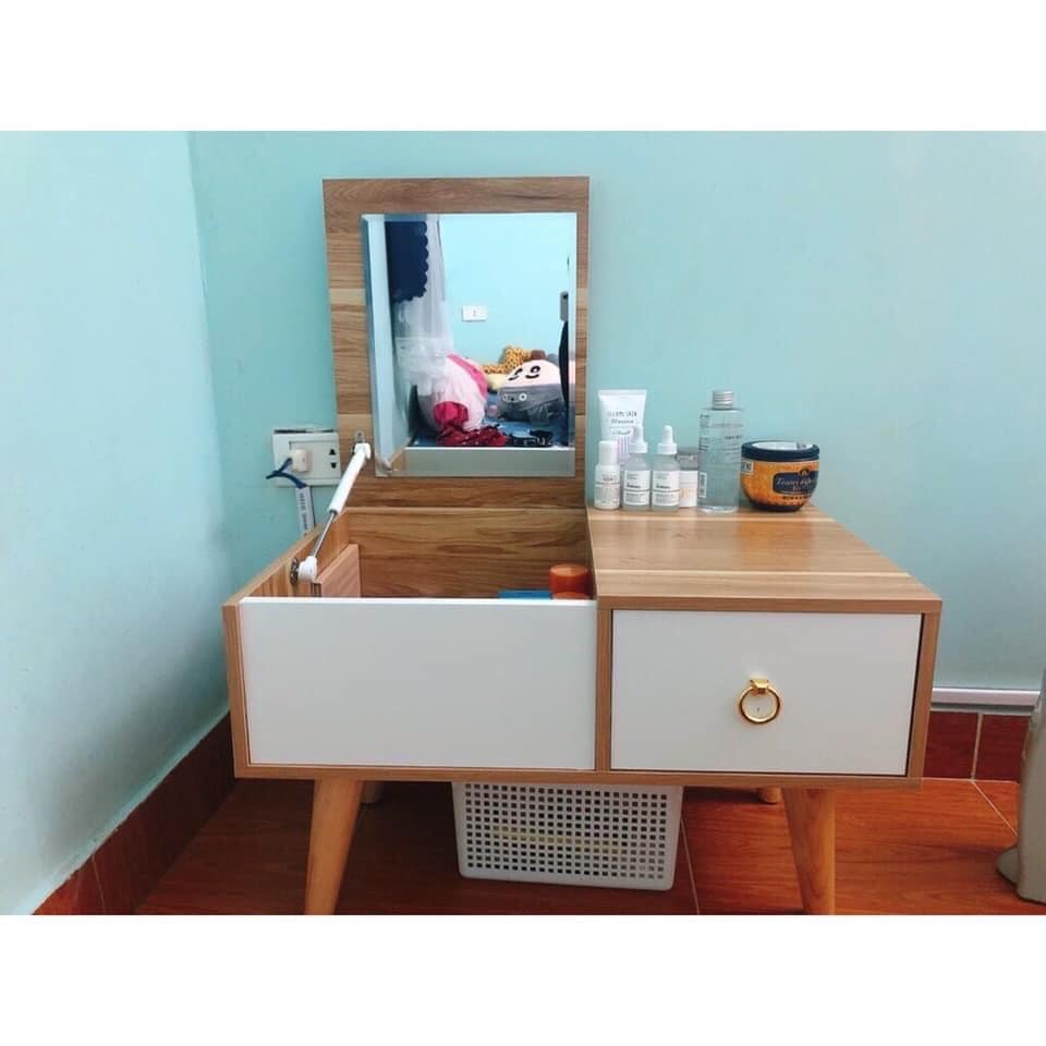 Bàn trang điểm ngồi bệt mini gỗ.