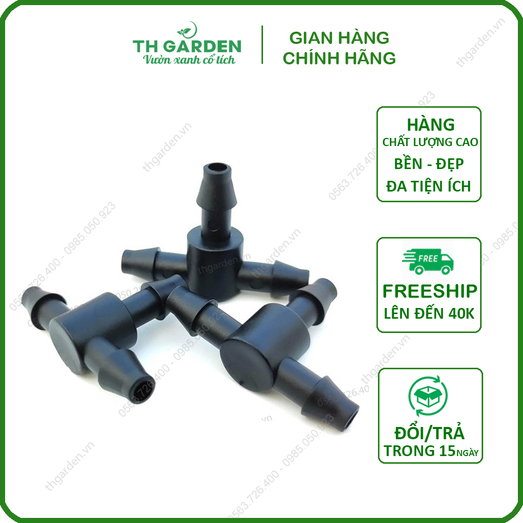 10 Đầu T Chia 3 Dùng Cho Hệ Thống Tưới Nhỏ Giọt 6mm