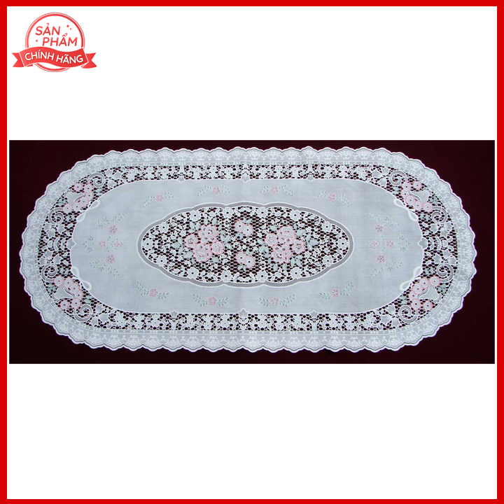 Khăn trải bàn Hoa mai cao cấp Salon Oval 40x92cmTowa Nhật Bản