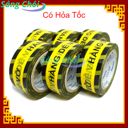 1 Cây (6 Cuộn) Băng Keo HÀNG DỄ VỠ OPP Cao Cấp 4.8cm x 100yard Dính Cao Đóng Gói - 1 Pack (6 Rolls) High Quality FRAGILE OPP Adhesive Packing Tape 4.8 cm x 100 yard - Băng Keo Màu Băng Keo Đục Băng Keo Trong 4F8 48 mm x 100 yard - Sáng Chó