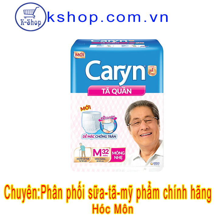 Tã quần caryn mỏng nhẹ m32 60-85cm-mẫu mới giao diện mới