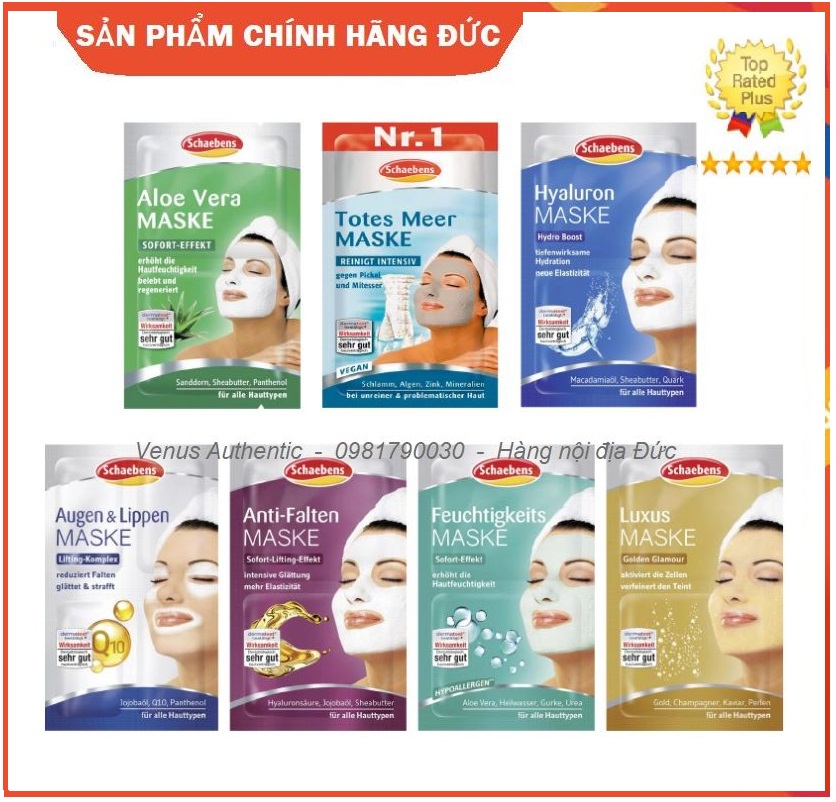 Mặt nạ dưỡng trắng và ngừa mụn, giảm nhăn Schaebens Mask Đức 10ml - Hàng nội địa Bill Đức