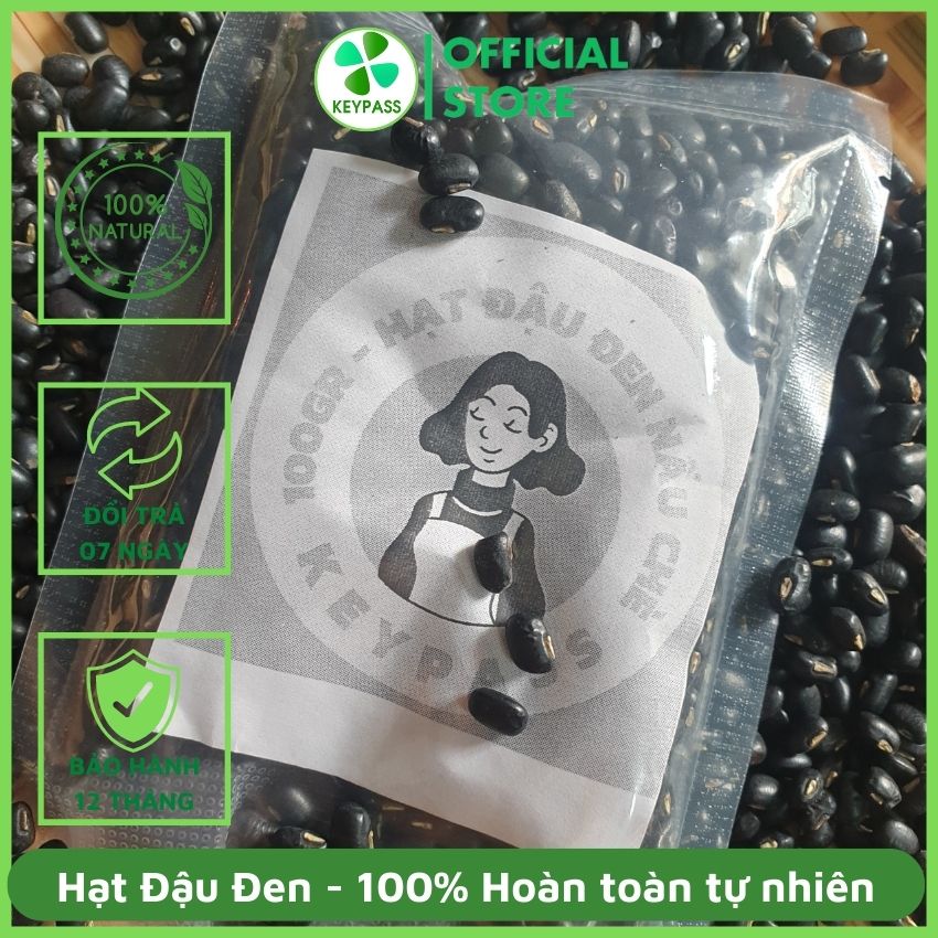 100gr - đậu đen xanh lòng nhà trồng, hạt đỗ đen sạch đẹp, hạt đậu đen nấu chè bảo đảm hàng chất lượng keypass shop