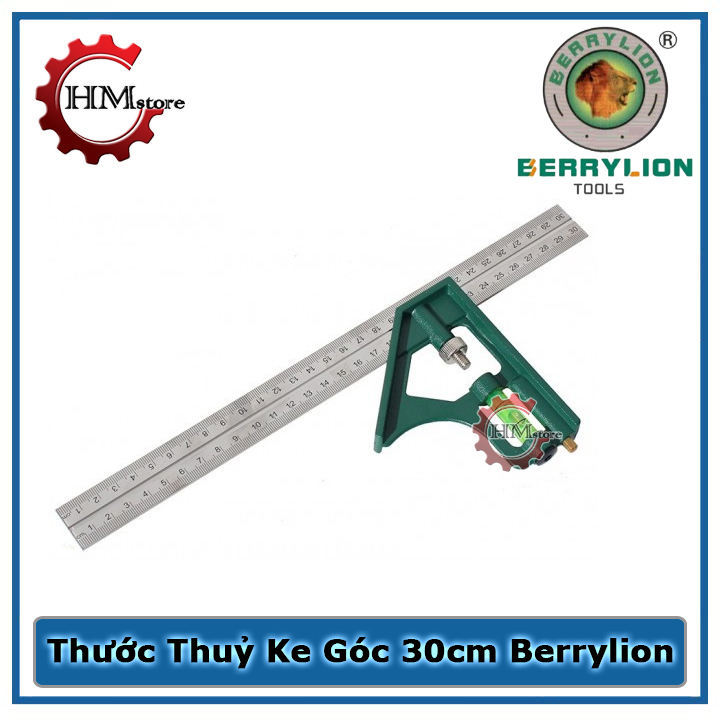 Thước góc thủy berrylion 300mm - thước đo góc đa năng, ke góc vuông, thước đo góc - hải my store