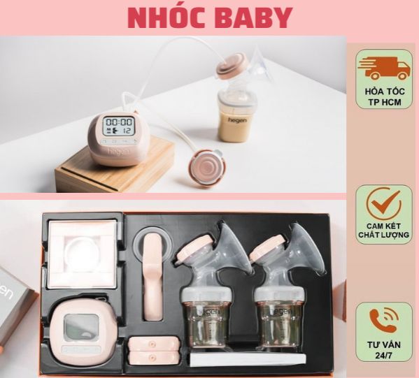 Máy hút sữa điện đôi hegen pcto cao cấp - bảo hành 12 tháng