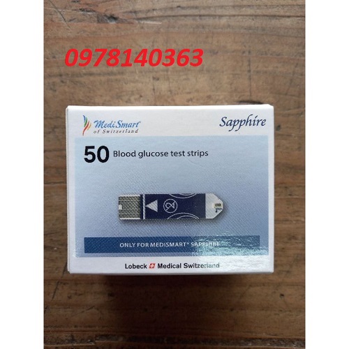 Que thử của máy đo đường huyết MediSmart Sapphire (hộp 50 que)