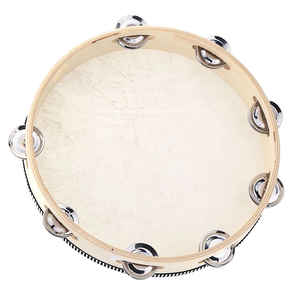 10 Hand Held Tambourine Drum Bell Birch Metal Jingles Percussion Musical Educational Instrument for KTV 10 Hand Held Tambourine Drum Bell Birch Metal Jingles Percussion Musical Educational Instrument for KTV