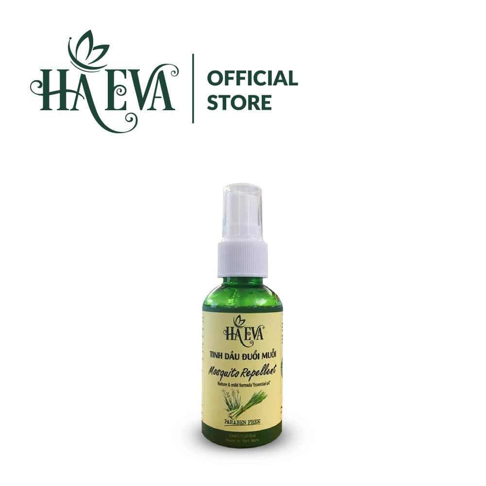 Tinh dầu đuổi muỗi Sả Chanh Haeva 50ml, 100% Thiên Nhiên, đuỗi muỗi hiệu quả, khử mùi hôi, kháng khuẩn không gian