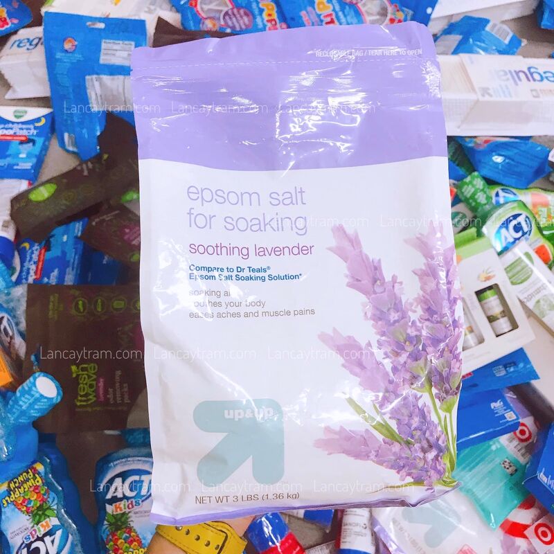 Muối tắm hoa oải hương dịu nhẹ Epsom Lavender 1.36kg