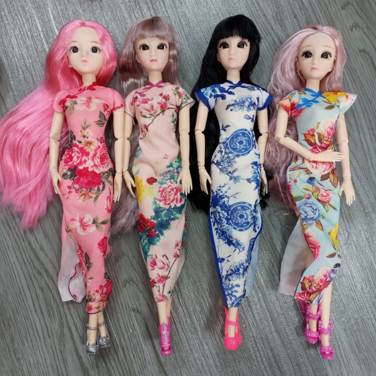 Váy Sườn Xám cho Búp Bê barbie 30cm