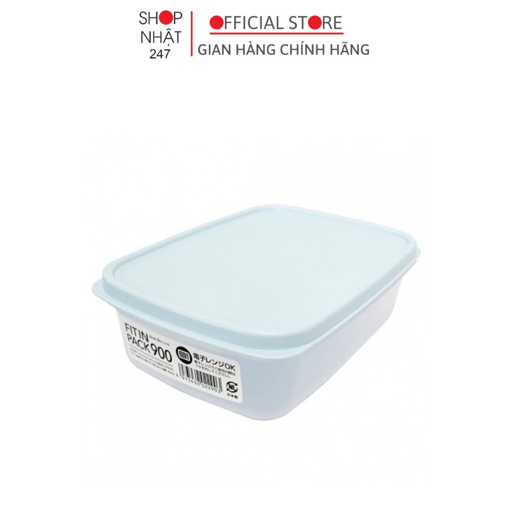 Hộp nhựa nắp dẻo fitin pack 900ml nakaya hàng nội địa nhật