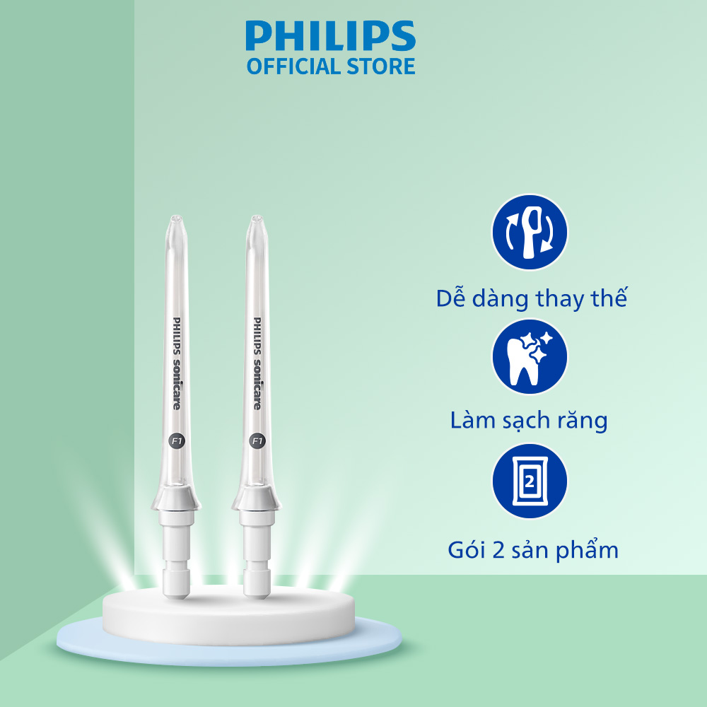 Combo 2 đầu xịt máy tăm nước Philips Sonicare HX3042 làm sạch mãng bám, chăm sóc răng miệng