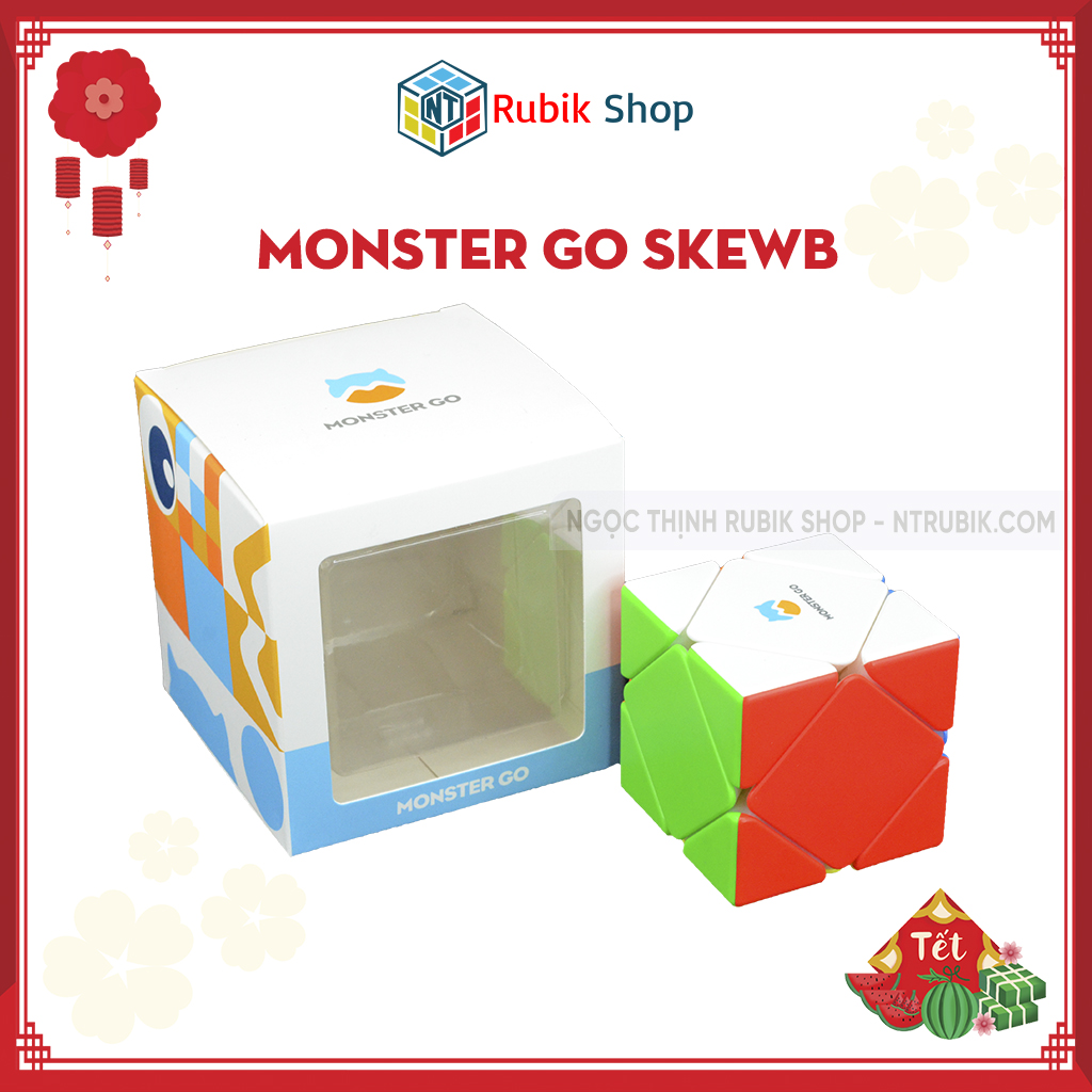 [Hoàn tiền 10%][Siêu hót Gan Monster Go] Rubik Biến thể 6 mặt GAN monster go Skewb Stickerless