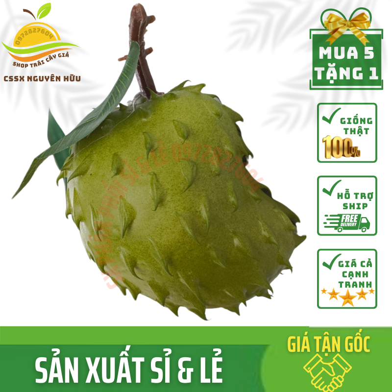Trái Giả Cầu Gai Tròn (15x10cm) mô hình Việt Nam công nghệ Thái Lan GIỐNG THẬT 99%- Dùng trang trí nhà cửa, hàng quán decor chụp ảnh, quay phim …