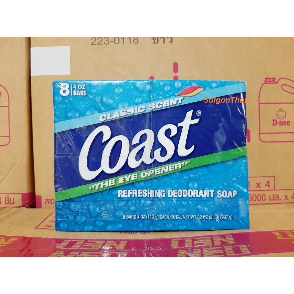 1 lốc 8 cục xà phòng coast mỹ 113 gr