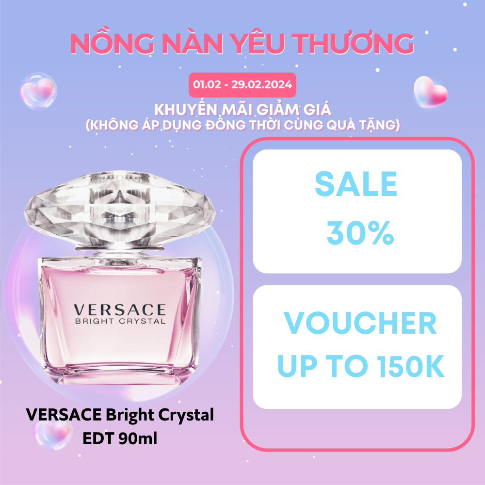 VERSACE Bright Crystal EDT nước hoa nữ Italy nhóm hương Hoa - Trái Cây - Xạ Hương