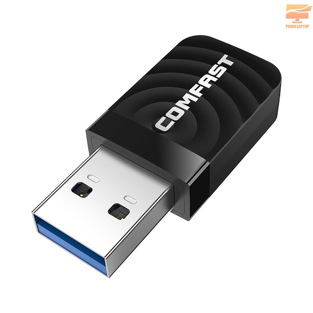 [AC1300 Mbps] USB Thu Wifi COMFAST CF-812AC Băng Tần Kép 2.4 GHZ Và 5 GHZ - Hỗ Trợ MacOS, Windows, Hackintosh