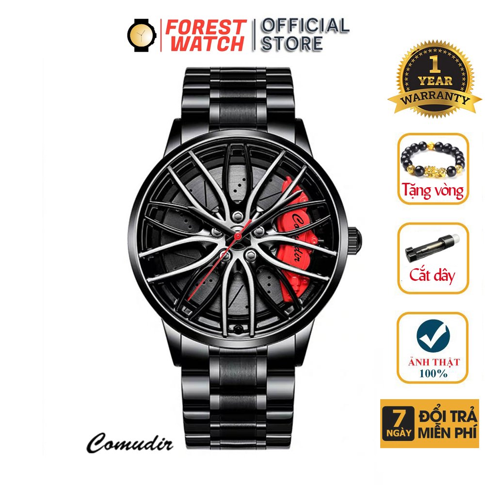 Đồng hồ nam chính hãng Comudir phong cách thể thao, chất liệu khung thép