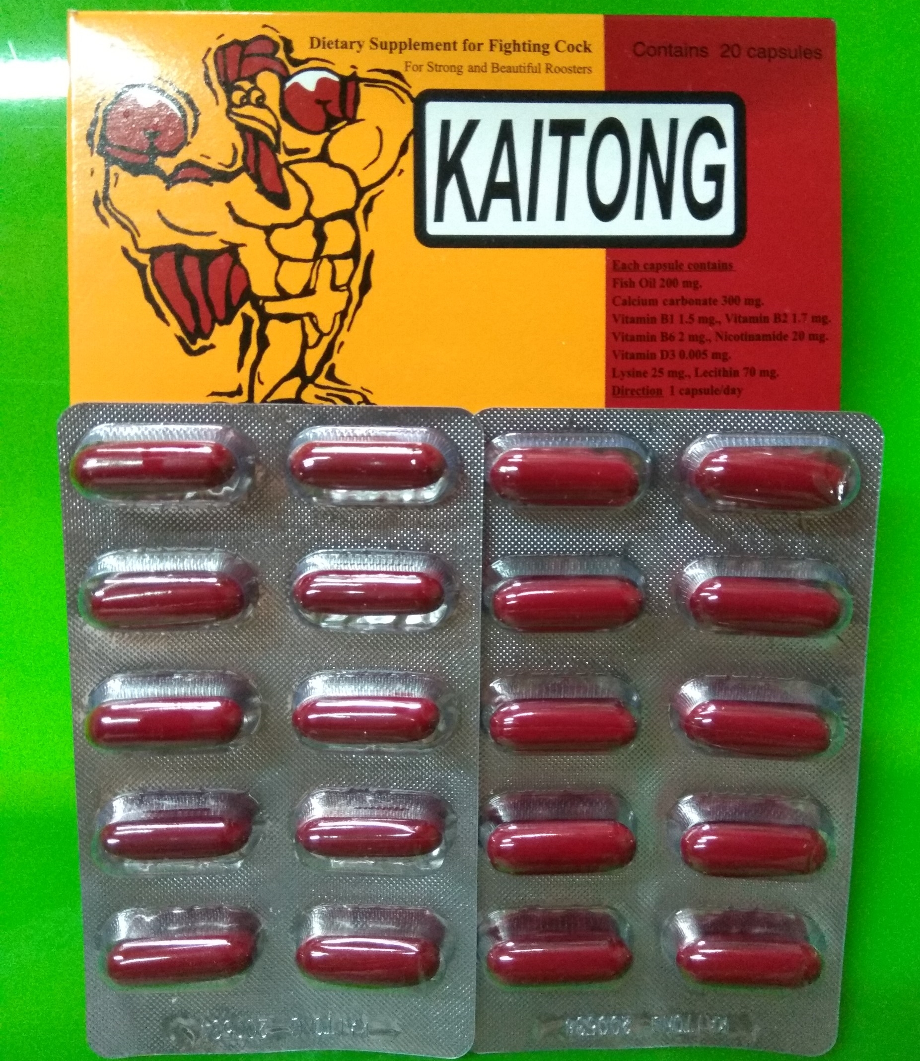 Kaitong Kích Lực Cho Gà Đá - 1 hộp 2 vĩ 20 viên