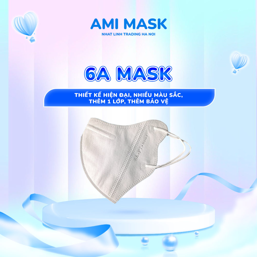 [50-200 pcs] AMI 6A Mask 4-layers enhanced antibacterial, anti-fine dust ability