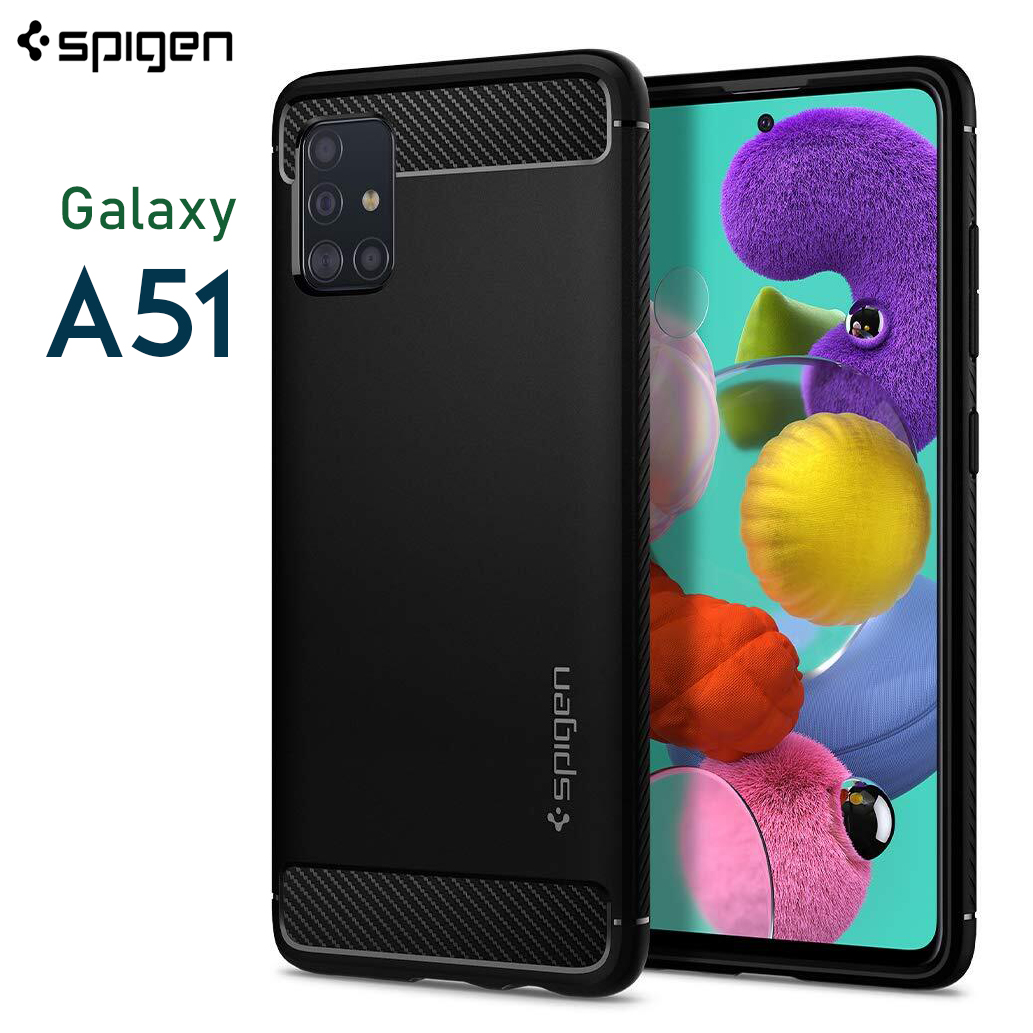 Ốp cho Samsung Galaxy A51 Rugged Armor - Chính hãng Spigen