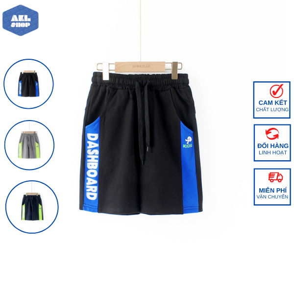 Quần short bé trai 25kg đến 45kg hãng AKL, quần đùi size đại cho bé trai 5 đến 14 tuổi phong cách Hàn Quốc hàng Quảng Châu cao cấp