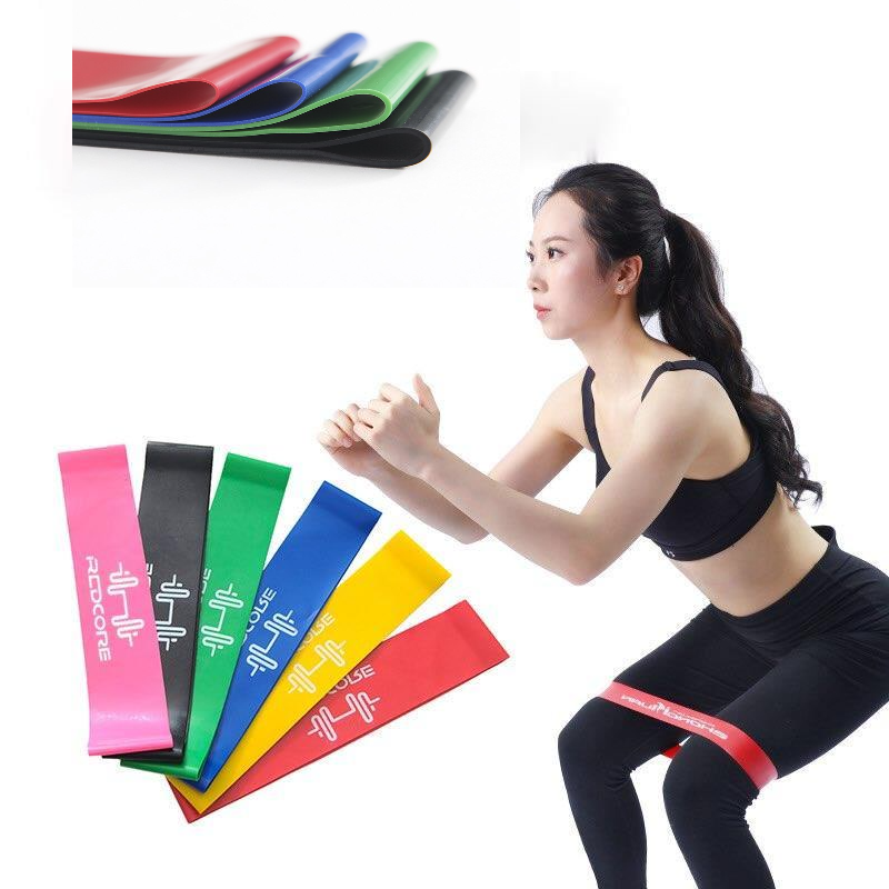 Dây kháng lực tập gym, bộ 6 dây cao su kháng lực tập chân mông aolikes al3601 mini band, phụ kiện tập gym nữ