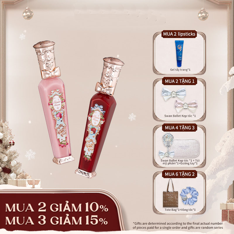 FlowerKnows Strawberry Rococo Series Cloud Lip Cream Full 7 Màu 3.5ml Son Kem Lì