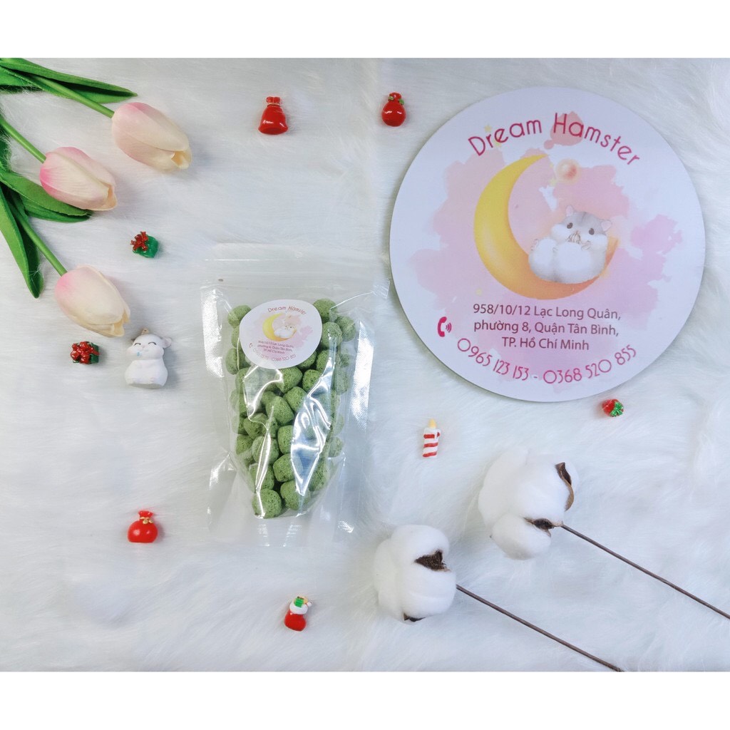Bánh bò xanh rau củ - mài răng Hamster