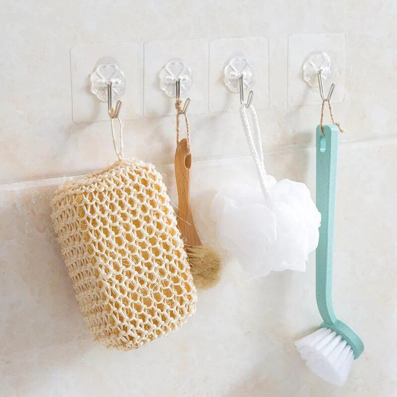 COMBO 5 Móc Dán Tường Siêu Dính, móc dán treo tường trong suốt