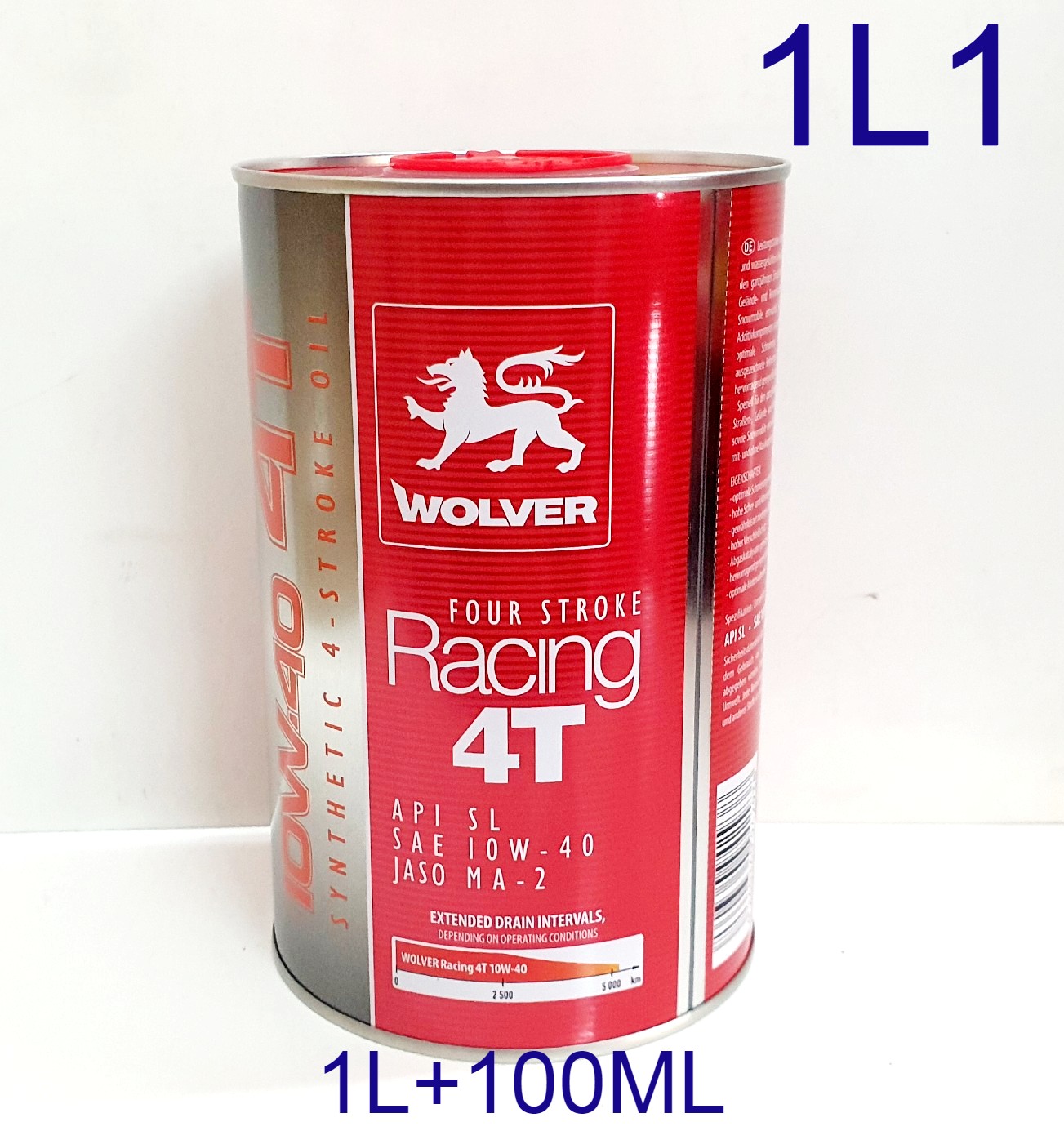 Nhớt xe số wolver racing 4t 1l1 10w40 công nghệ tổng hợp
