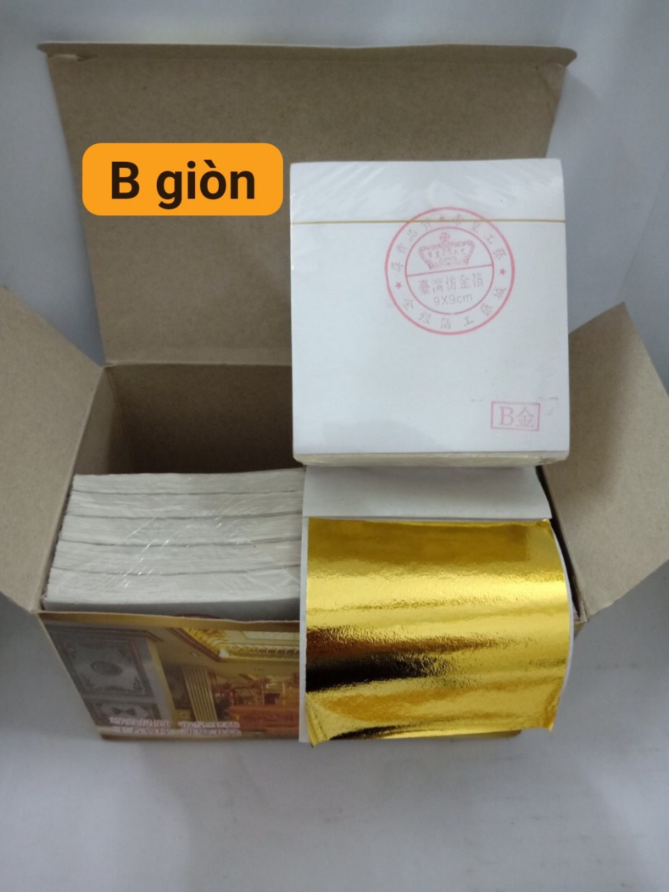 Lá vàng công nghiệp Đế Vương Hacowa cao cấp 500 lá B giòn.