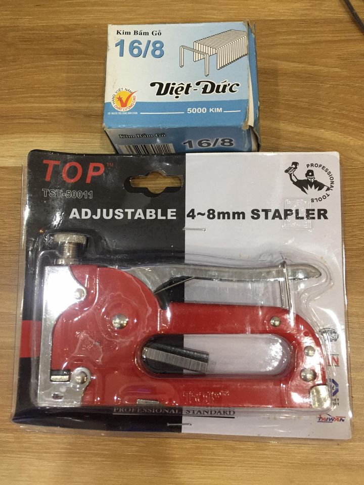 Bấm ghim gỗ tự lực top tst-50010 và 5000 ghim