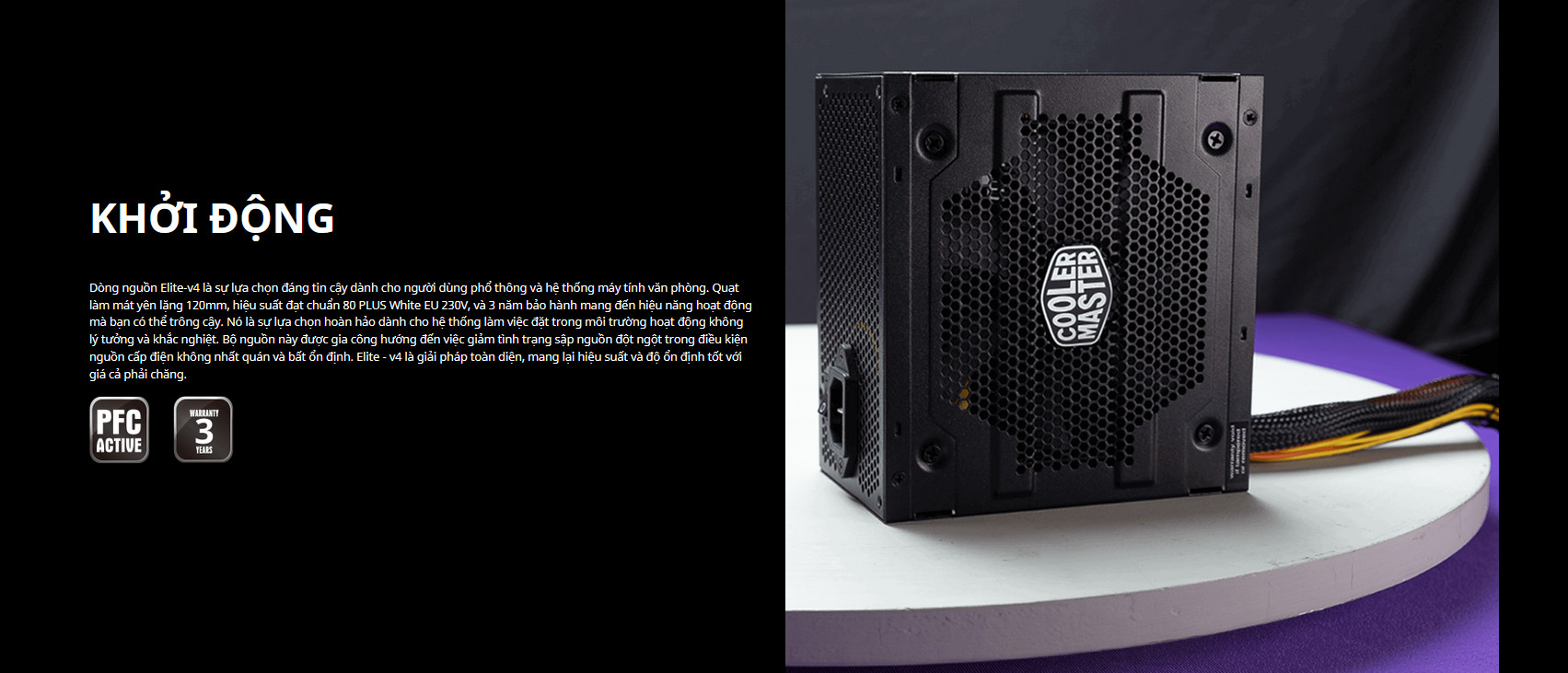 FREESHIP MAX] Nguồn máy tính Cooler master Elite 500w V4 (80 Plus /Màu Đen)  | Lazada.vn
