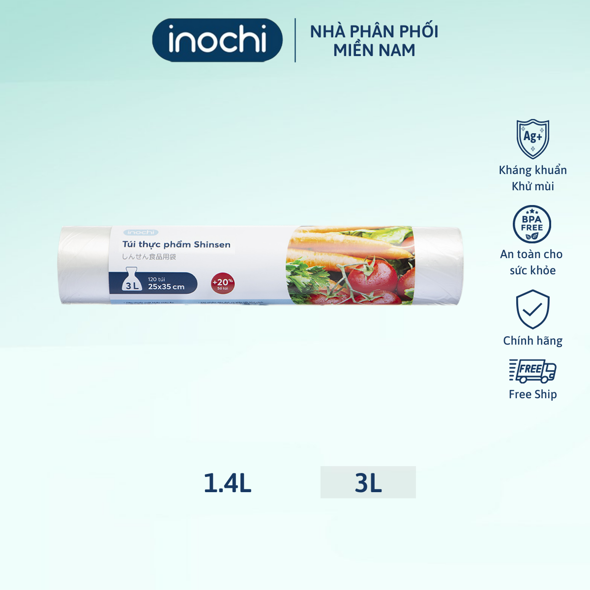 Túi thực phẩm shinsen 25 x 35 cm